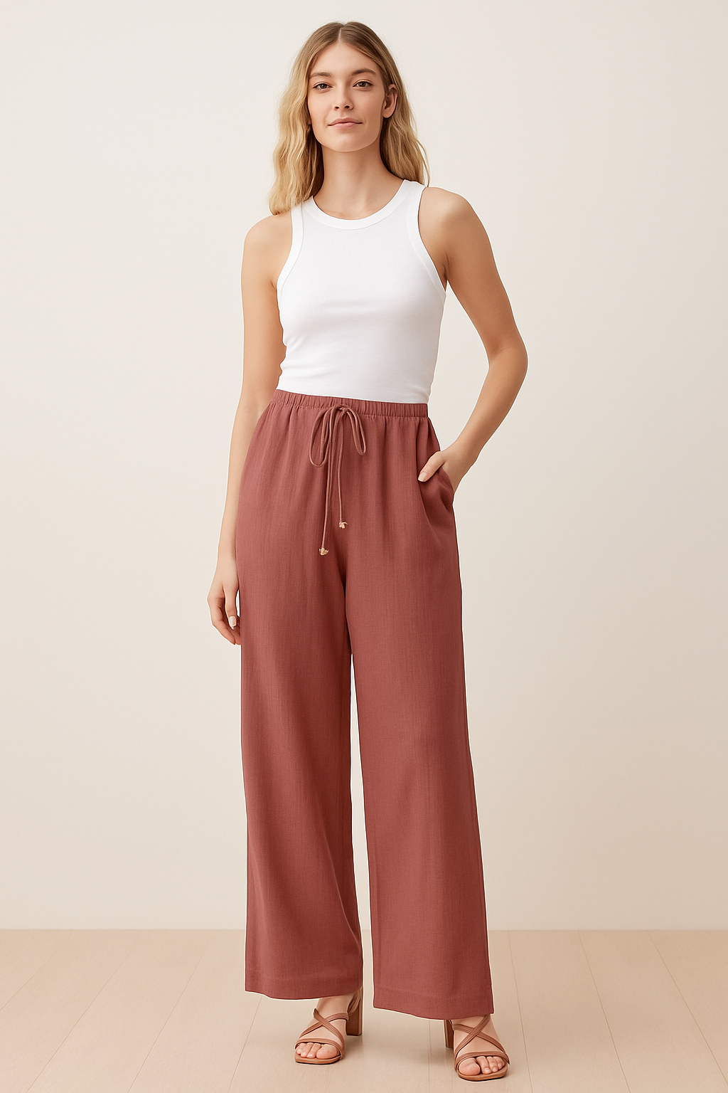 Summer Wide-Leg Linen Pants Women- DaLoveee™